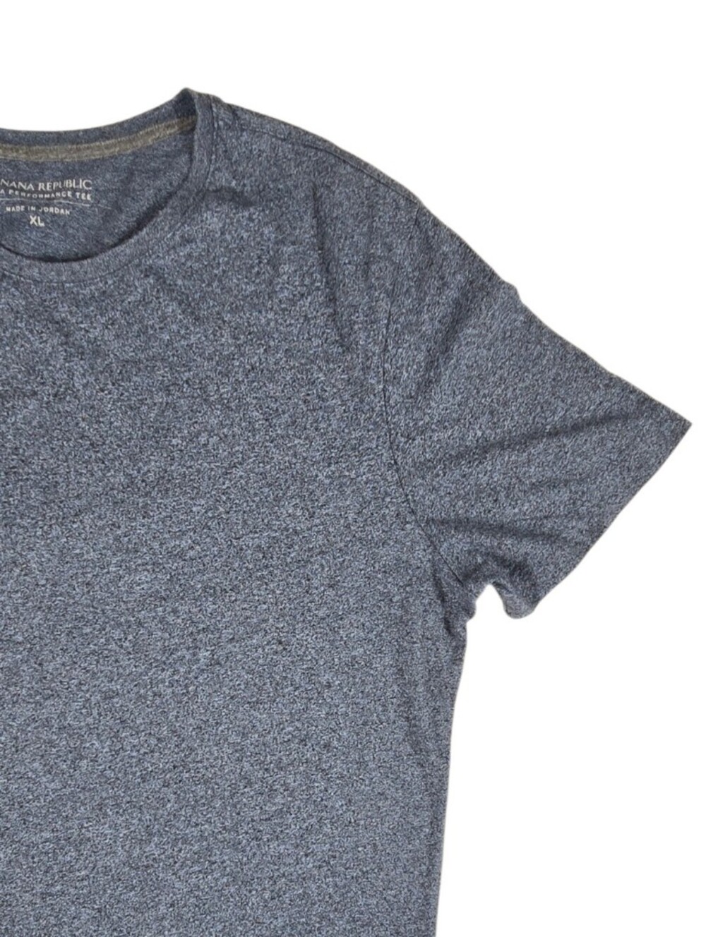 Banana Republic Pima Cotton Performance Tee Short Sleeve Shirt Heathered Blue XL
